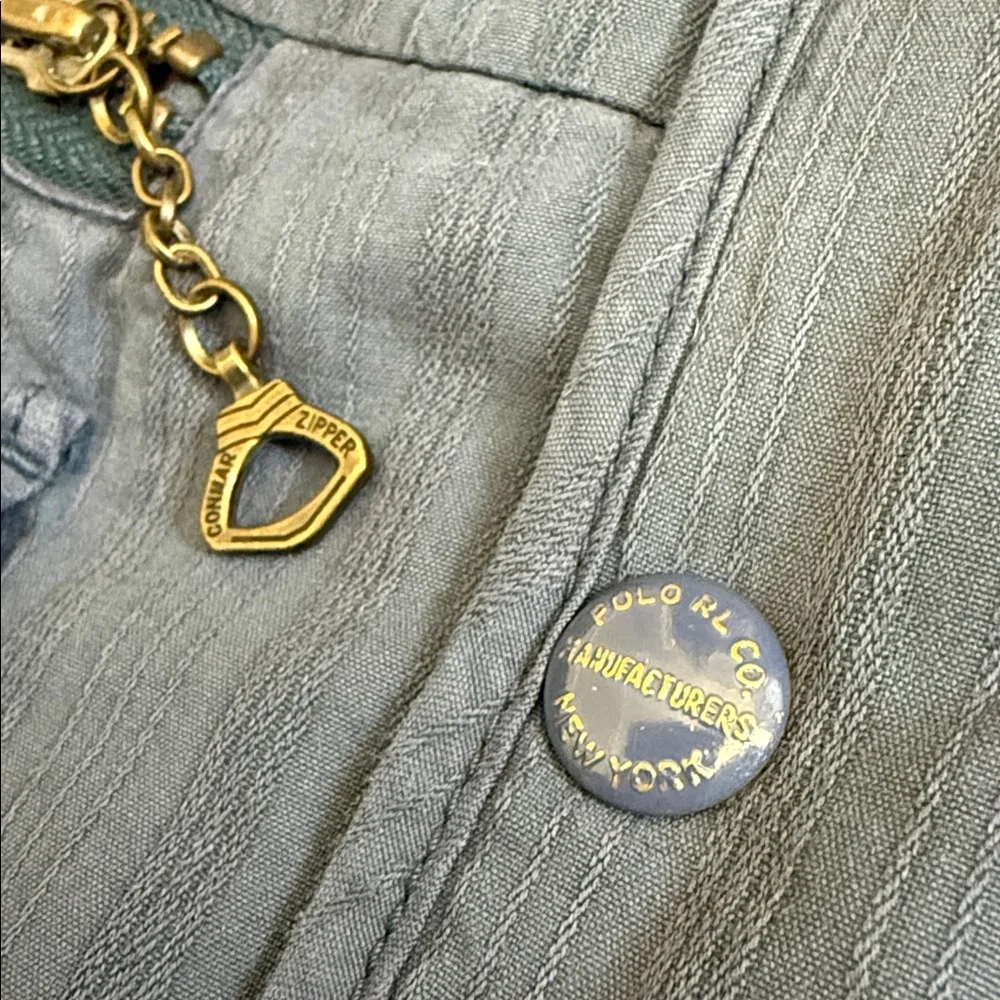 {NWT} Denim & Supply by Polo Ralph Lauren | Cotton Silk Utility Vest Blue (L) - Picture 9 of 16